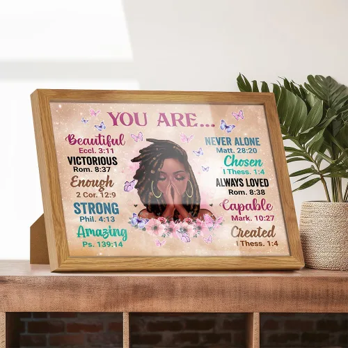 Miniatura 6 de Arte de Pared Afroamericano ENMARCADO - Regalos Cristianos para Mujeres, Mujeres Afroamericanas - Arte Negro de Inspiración - Escritura Espiritual