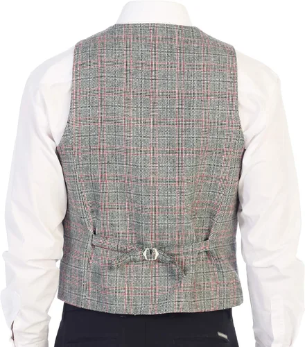 Miniatura 89 de Gioberti Chaleco de tweed formal de 6 botones para hombres