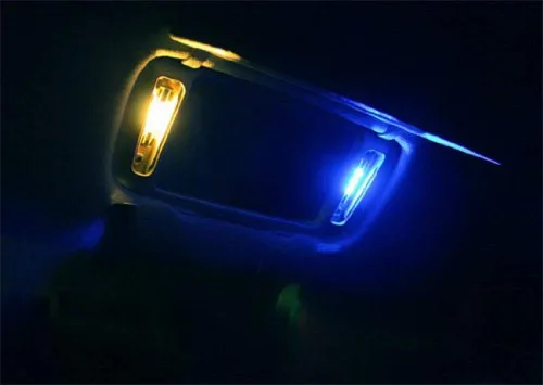 Miniatura 3 de iJDMTOY 3-SMD - Bombillas de repuesto 6614F de 1.142 in compatibles con luces de espejo de tocador de automóvil, color azul ultra