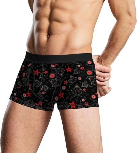 Miniatura 3 de Baphomet Demon Pattern - Calzoncillos tipo bóxer para hombre, elásticos, suaves y cómodos