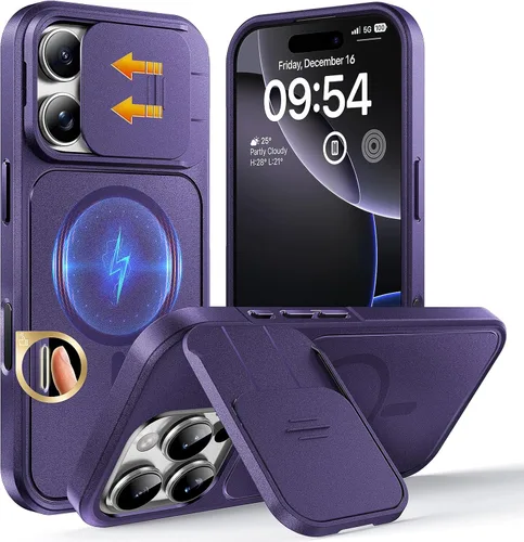Miniatura 210 de TOCOL Funda para iPhone 11, compatible con Magsafe, protección completa de cámara, imanes integrados, protección contra caídas, funda translúcida
