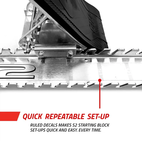 Miniatura 4 de Gill Athletics Pedales de aluminio fundido S2 Starting Block de 8 pulgadas de alto, diseñados para competiciones de alto nivel en pista y campo