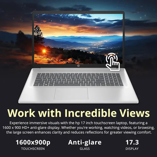 Miniatura 4 de HP Portátil con pantalla táctil HD+ de 17,3", AMD Ryzen 5 7430U, 8 GB de RAM, almacenamiento de 1,5 TB (512 GB SSD + 1 TB Docking Station Set)