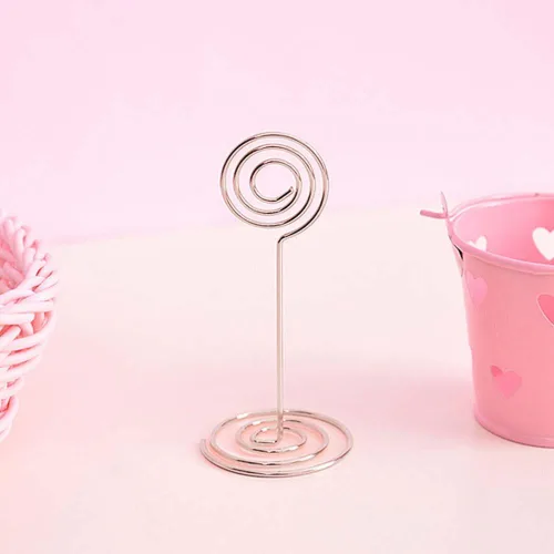 Miniatura 6 de Soporte para tarjetas de número de mesa, paquete de 25 soportes para fotos para mesas, soportes de números de fotos con forma de alambre, clips