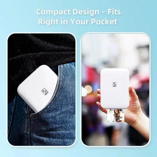 Miniatura 9 de Mini impresora fotográfica instantánea portátil - Bluetooth 5.0, Funciona con iOS y Android