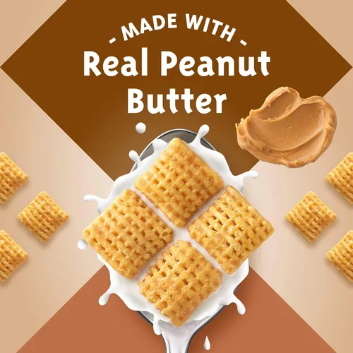 Miniatura 3 de Cereal de Mantequilla de Cacahuate Chex, Cereal para el Desayuno Sin Gluten, Hecho con Grano Integral, 12.2 onzas