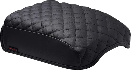 Miniatura 5 de KMMOTORS Telluride - Funda para consola, cojín para reposabrazos, piel vegana, protector de tapa de consola, antiarañazos (negro)