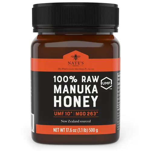 Miniatura 11 de Nate's Raw Manuka Honey New Zealand MGO 83+ Certificado UMF 5+ Botella exprimible de 13.2 oz