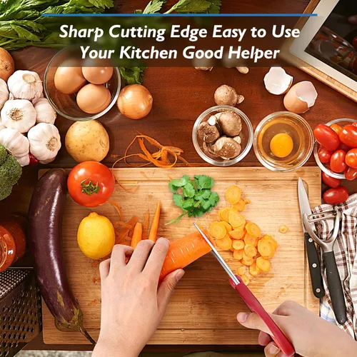 Miniatura 5 de Tijeras de cocina, juego de tijeras de cocina rosas Rkqoa, tijeras resistentes para cocinar, aptas para lavavajillas, tijeras de acero inoxidable