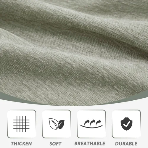 Miniatura 7 de MEETSKY Fundas para sofá modular de 3 cojines, lavables, mezcla de felpilla suave, protector de muebles, funda decorativa de estilo moderno