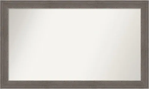 Miniatura 346 de Amanti Art Espejo de pared personalizado no biselado (24.5 x 24.5 pulgadas), marco gris marrón alta, varios tamaños personalizados, espejo de baño