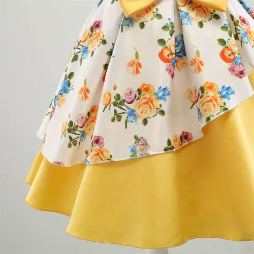 Miniatura 5 de COMISARA Vestidos de flores para niñas 2-9T, vestidos de fiesta de concursos de Pascua