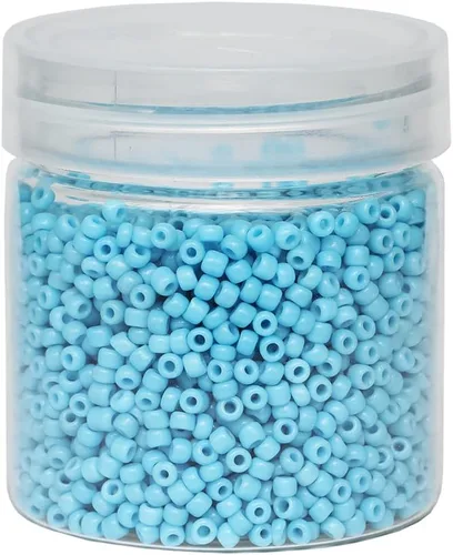Miniatura 38 de Cuentas de semillas sueltas de color negro opaco, alrededor de 4000 piezas en caja 8/0 de vidrio para hacer joyas, agujero de 0.028 in (negro)