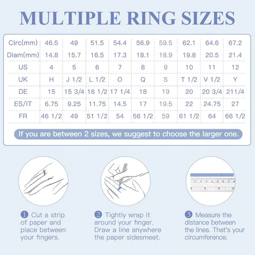 Miniatura 6 de Suplight Hypoallergenic 925 Sterling Silver Interlocked Rolling Rings 2mm3mm5mm Simple Plain Stardust Band Rings for Women Men Size 4 to 12 with
