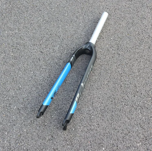 Miniatura 5 de BOLANY Horquillas de suspensión rígidas para bicicleta, 1-1/8 pulgadas, dirección recta sin rosca, universal 26/27.5/29 pulgadas, freno de disco