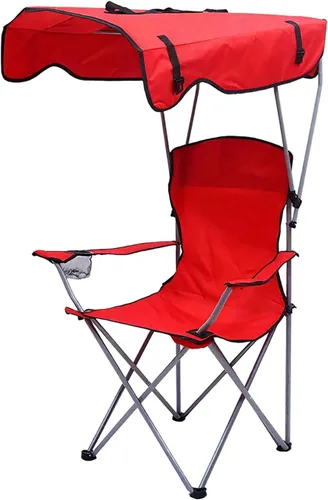 Miniatura 14 de Folding Fishing Chair Sun Shade Outdoor Reclining Chair Canopy Portable Camping Black 50 * 50 * 90/120CM