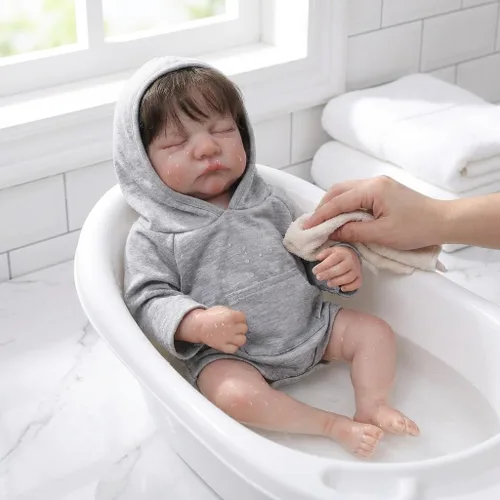 Miniatura 4 de Muñecas de bebé Reborn de 19 pulgadas y 19.3 in, muñeca realista de silicona Reborn – Lavable de cuerpo completo de aspecto realista muñecas