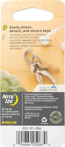 Miniatura 7 de Nite Ize GS1-01-2R6 G-Series - Mosquetón de doble cámara, tamaño #1, paquete de 2, color negro