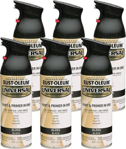 Miniatura 62 de Rust-Oleum 245197 Pintura en aerosol universal para todas las superficies, 12 onzas, negro satinado