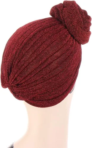Miniatura 5 de PRIVNOONE Turbante Big Flower brillante brillante Headwrap Cap