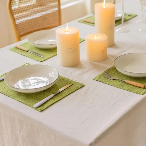 Miniatura 12 de Juego de 6 manteles individuales resistentes al calor para mesa de comedor y cocina de Home Brilliant, manteles individuales para mesa de comedor
