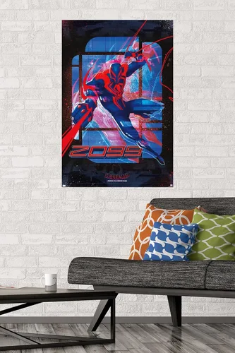 Miniatura 2 de Marvel Spider-Man: Across the Spider-Verse - Póster de pared de Spider-Man 2099, 34 pulgadas de largo x 22.4 pulgadas de ancho, versión premium sin