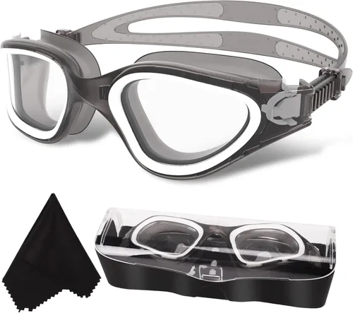 Miniatura 25 de WIN.MAX - Goggles de natación polarizados, antivaho, antirrayos ultravioleta, sin filtraciones y con visión clara para hombres, mujeres, adultos