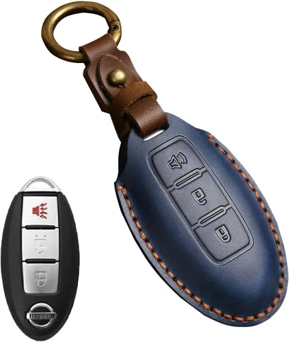 Miniatura 11 de Funda para llavero Nissan 350Z 370Z Altima Armada CIMA Cube Frontier Fuga GT-R Juke Kicks Lannia Latio Leaf Livina Infiniti Accesorios de coche