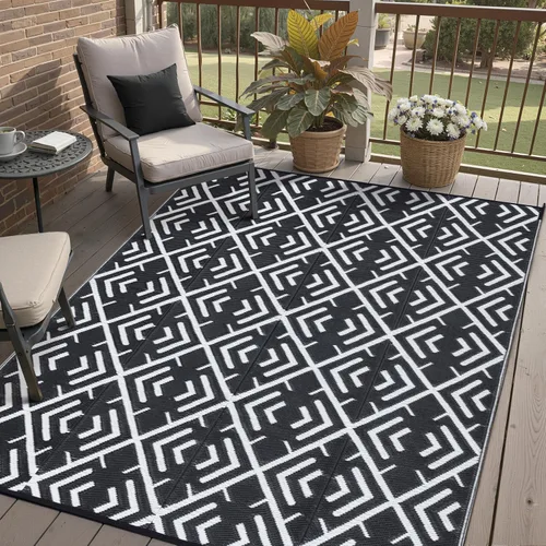 Miniatura 40 de HUGEAR Alfombra para RV Exterior Tapete Impermeable Alfombras para Exteriores 9'x12' para Patios Liquidación Alfombra Exterior Alfombras de Camping