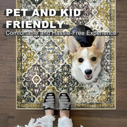 Miniatura 2 de KILOCOCO Alfombra de Pasillo 2x6, Alfombra de Pasillo Marroquí Súper Suave Lavable para Pasillo de Entrada, Alfombra de Cocina de Pasillo de Lana