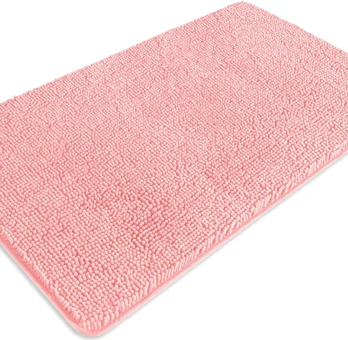 Miniatura 639 de Alfombra de baño pequeña de 12 x 18 pulgadas, lavable y absorbente, antideslizante, alfombra de baño de felpilla gruesa y suave para baño, ducha