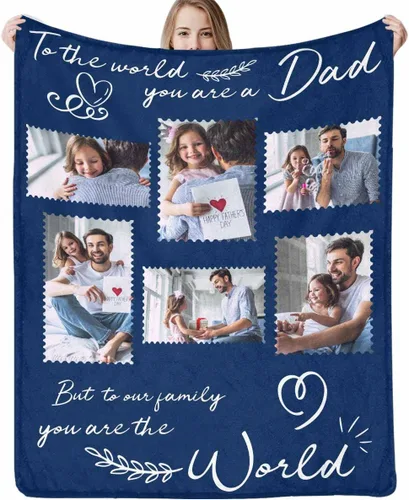 Miniatura 13 de Manta personalizada para papá abuelo, regalo de manta personalizada para el día del padre, manta personalizada con foto para papá, regalo