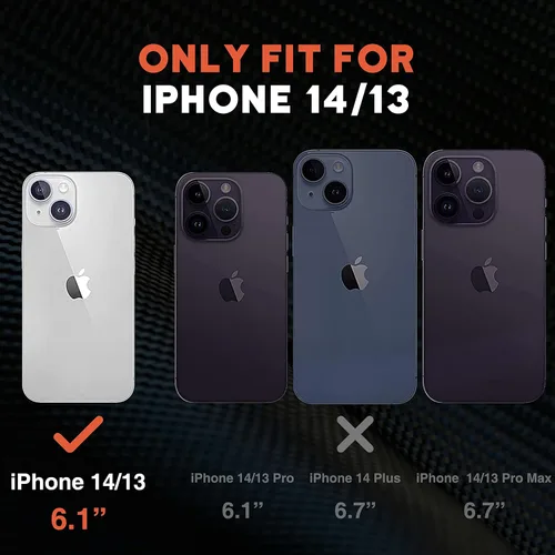 Miniatura 6 de NTG Funda compatible con iPhone 14 y iPhone 13, [estructura de protección de 2 capas] [anticaídas de grado militar], funda rígida y delgada