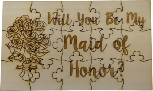 Will You Be My Maid of Honor - Rompecabezas de madera de tilo de 15 piezas, para boda y fiesta nupcial