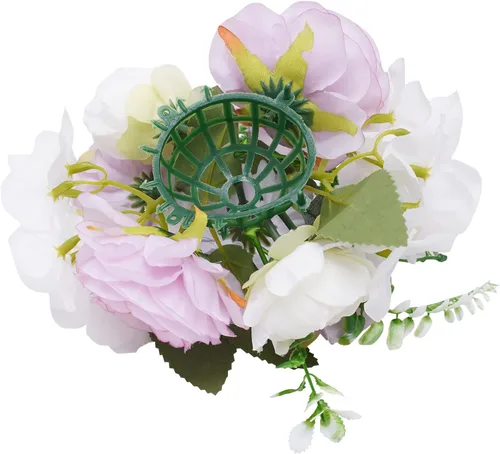 Miniatura 7 de DYRABREST Bolas de flores de boda para centros de mesa, 10 piezas de flores artificiales falsas de plástico para centros de mesa de boda, ramo