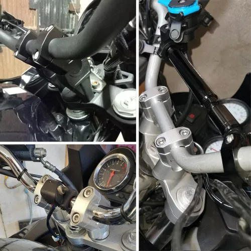 Miniatura 5 de Para V-STROM 800 DE VSTROM 800DE 2023 Manillar de motocicleta Elevador de Motocross Montaje Abrazadera Pit Bike Vstrom 800 (negro 1.102 in)