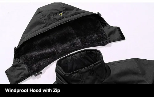 Miniatura 2 de MAGCOMSEN - Chaqueta de invierno para hombre impermeable abrigada con forro polar y múltiples bolsillos