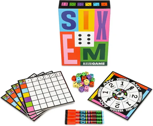 Miniatura 2 de Hootenanny Games Sixem Juego de dados Velocidad, estrategia y sabotaje para la noche de juegos Perfecto para juegos familiares 2-4 jugadores