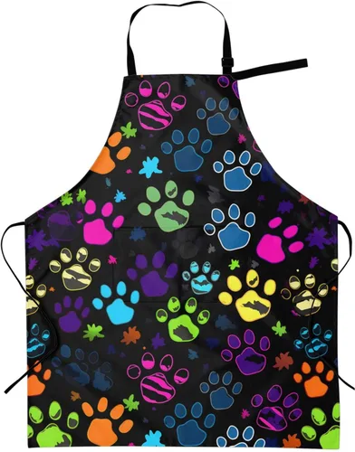Delantales con diseño de girasol para el hogar, 2 bolsillos, 33 x 28 pulgadas, para hombres y mujeres, babero de cocina impermeable en acuarela