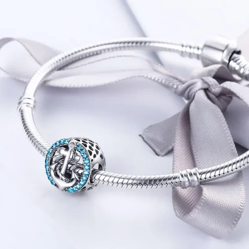 Miniatura 2 de WOSTU Dijes exquisitos de plata de ley 925 dije de cuentas de corazón de amor rosa para pulseras cuentas de la llave del corazón para mujeres