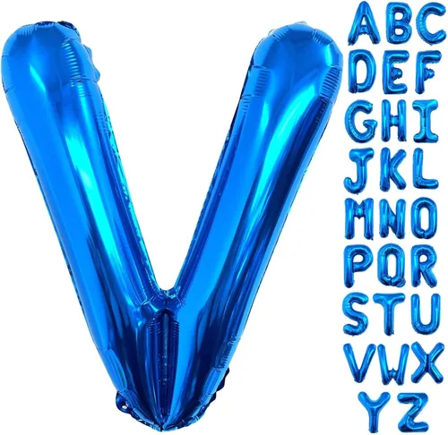 Miniatura 26 de Lovoir Globos azules grandes de 40 pulgadas con letra C de gran tamaño, globo de helio de aluminio de Mylar para decoración de fiesta de cumpleaños