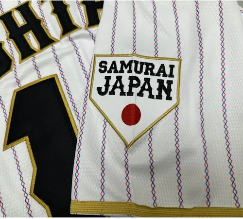 Miniatura 5 de ZXCVB Camiseta de béisbol japonesa de manga corta para hombre, color negro y blanco, con costuras S-XXXL