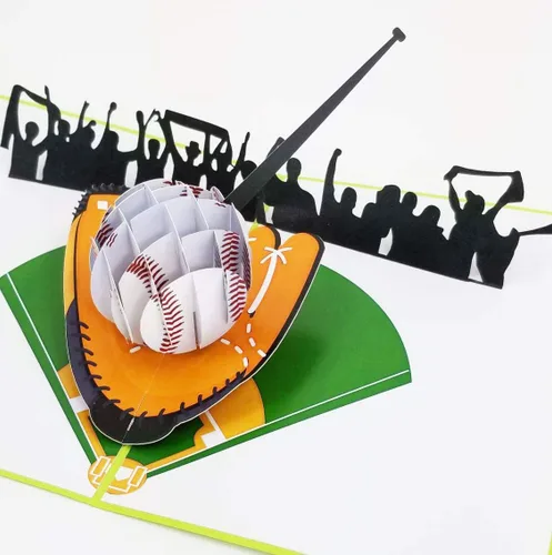 Miniatura 5 de Tarjeta de cumpleaños de béisbol, agradecimiento, cumpleaños, día del padre, felicitaciones, aniversario, jubilación, amantes del béisbol