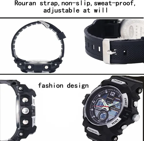 Miniatura 5 de PASNEW Boys Watch Alarm Analog Digital Dual Time Watch Outdoors Sports Casual Kids Wrist Watches,50M Waterproof Watches