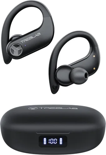 Miniatura 12 de TREBLAB X3 Pro - Auriculares inalámbricos para entrenamiento con ganchos cómodos, Bluetooth 5.3, graves potentes, aislamiento de ruido, 145 horas