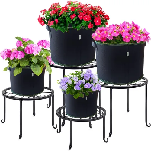 Miniatura 5 de Niurui Paquete de 5 bolsas de cultivo de 5 galones, 10.58 oz de tela no tejida gruesa para plantas con asas, para entrenamiento de plantas de bajo