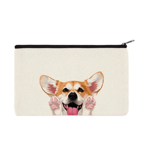 Miniatura 25 de WIRESTER Bolsa de maquillaje de lona con cremallera, bolsa de cosméticos, estuche organizador para mujeres y niñas, bolsa de cosméticos de viaje