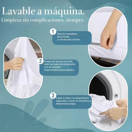 Miniatura 7 de Utopia Bedding - Protector de colchón impermeable tamaño Queen, con cierre, a prueba de chinches y ácaros, funda de colchón absorbente de seis lados