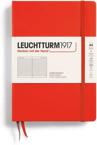 Miniatura 44 de LEUCHTTURM1917 - Cuaderno de tapa dura mediano A5 con 251 páginas numeradas para escritura y diario (verde menta, con puntos)