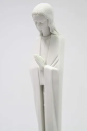 Miniatura 9 de Vittoria Collection Estatua italiana blanca de 10 pulgadas de alto, Virgen María, Nuestra Señora de Fátima, hecha en Italia